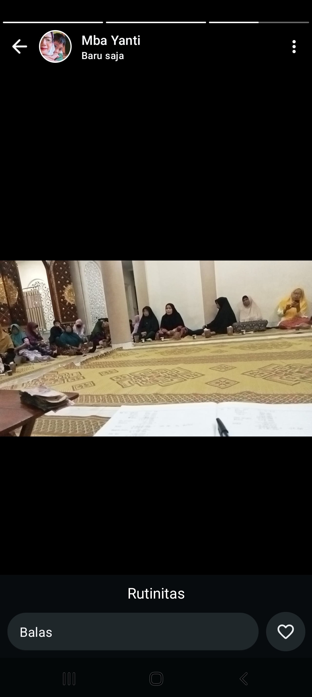 Pengajian rutin malam jumat ibu2 warga krajan