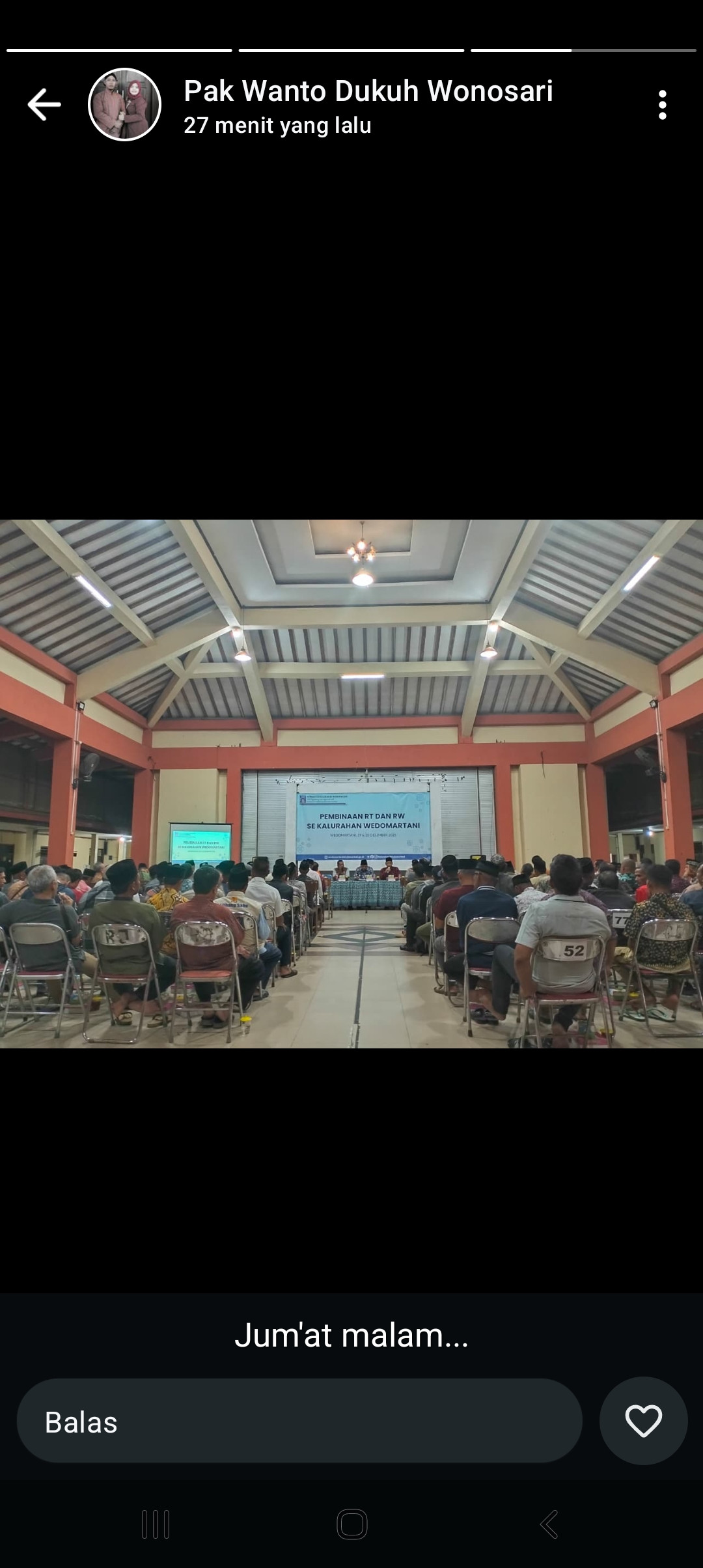 Pembinaan RT/RW se kelurahan oleh perangkat Padukuhan krajan