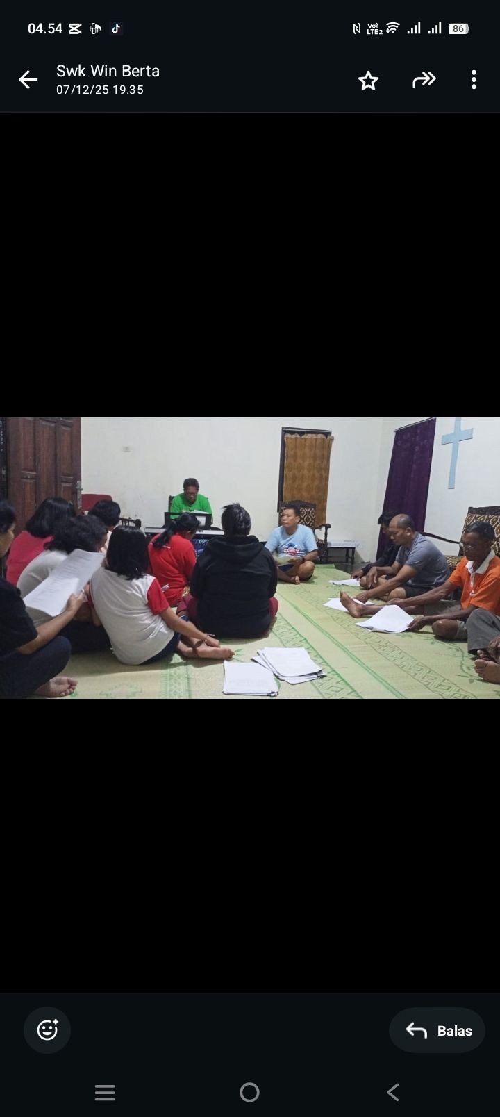 Latian kor umat katolik, sawahan kidul