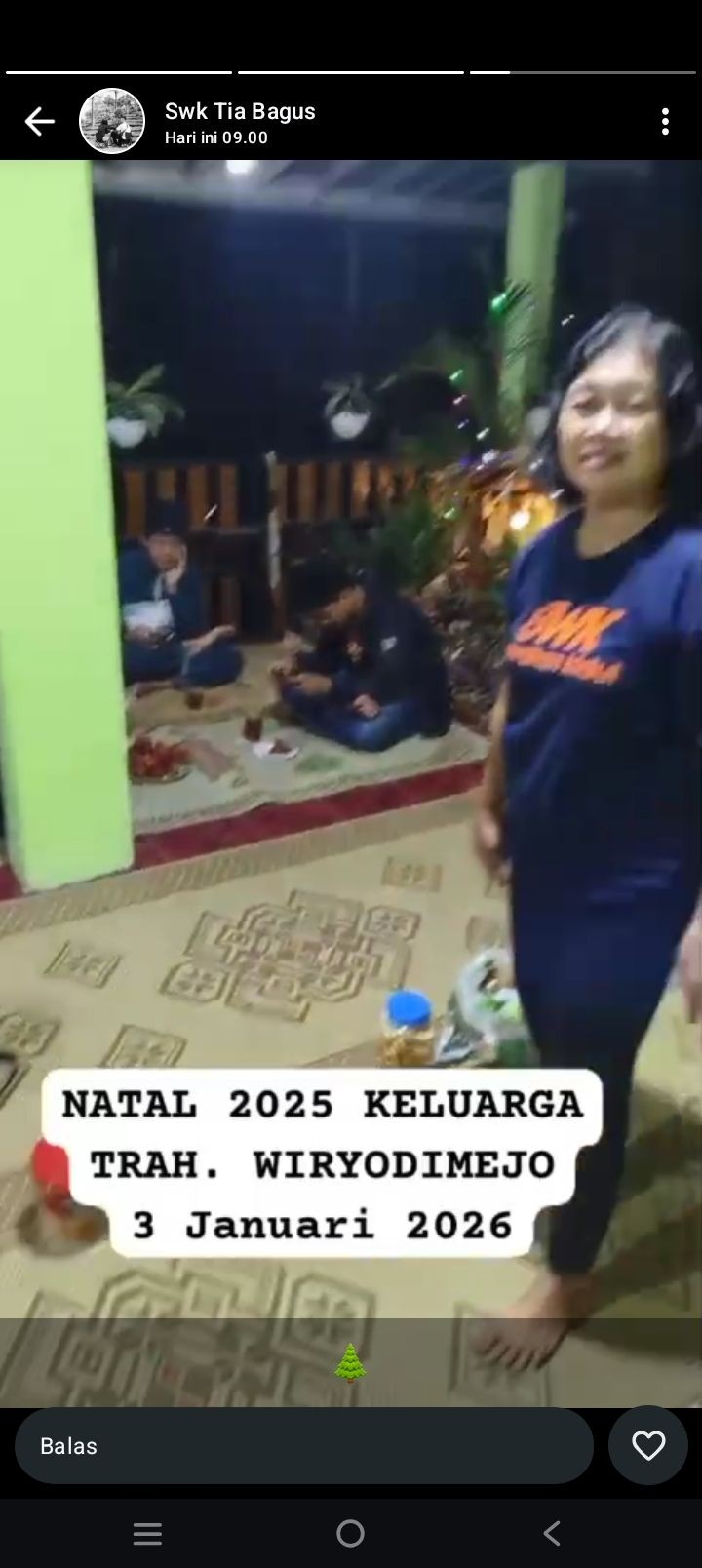 Perayaan natal keluarga trah wiryodimejo warga sawahan kidul