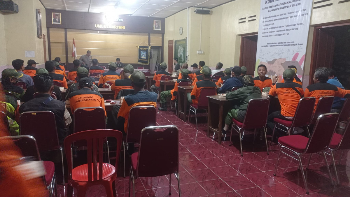 Pertemuan Rutin Satlinmas Kalurahan Umbulmartani