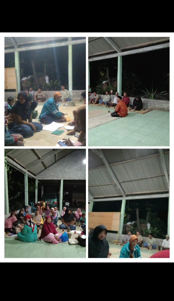 Pertemuan rutin RT 01,RT 02 Dusun Tanjung