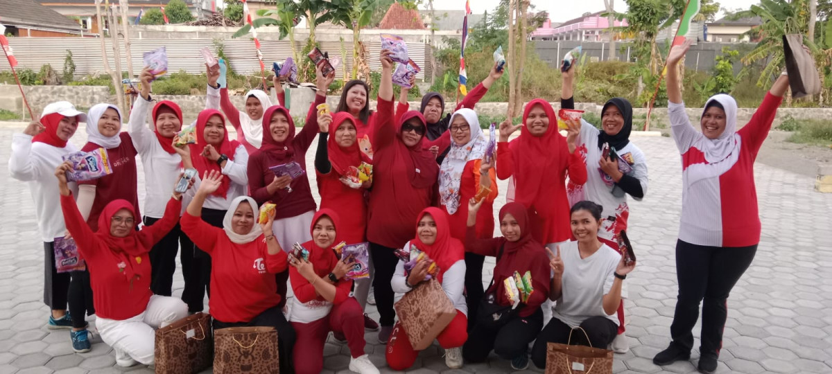 Kegiatan senam dan lomba di RW 06 padukuhan lodadi