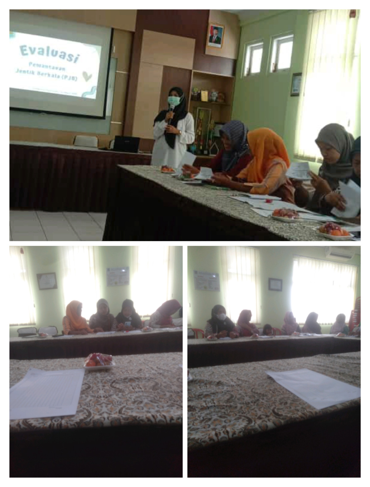 Pertemuan pjb puskesmas Ngemplak  1 yang diwakili kader dusun tanjung