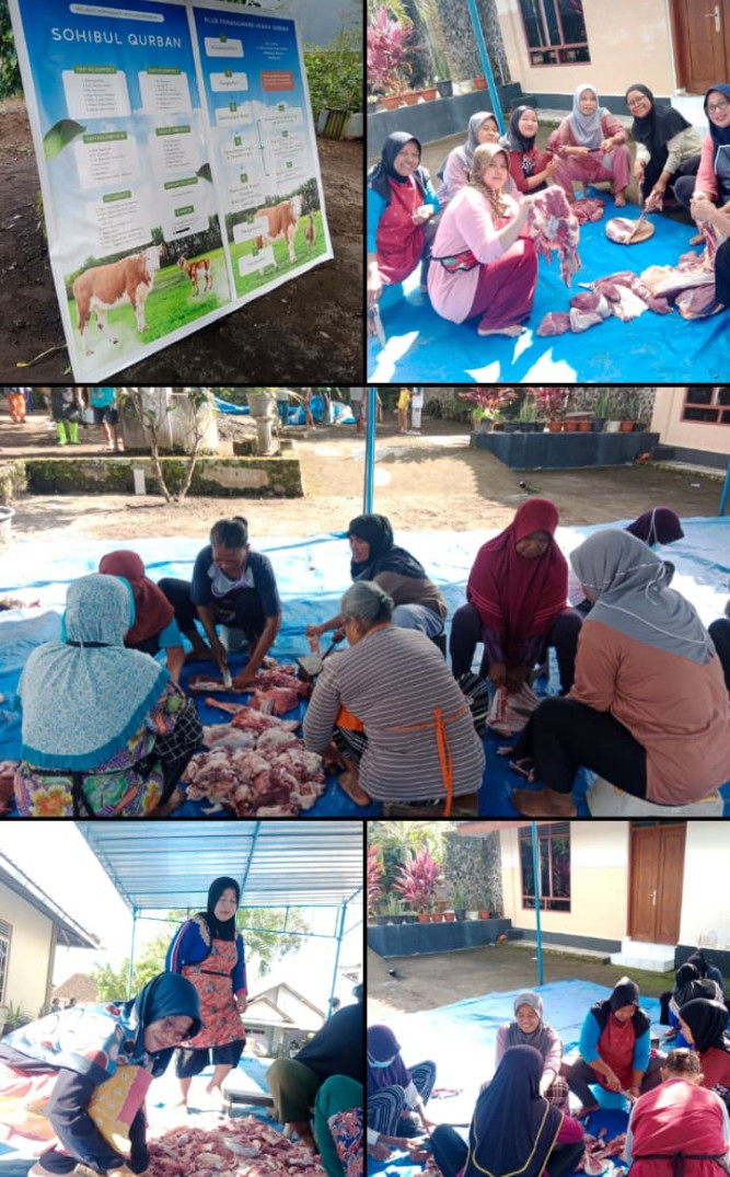 Penyembelihan hewan kurban dusun Grogolan