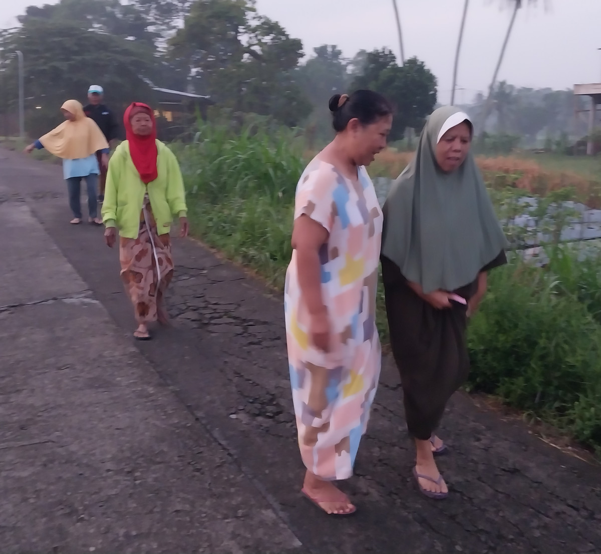 Jalan jalan pagi lansia dsn meces