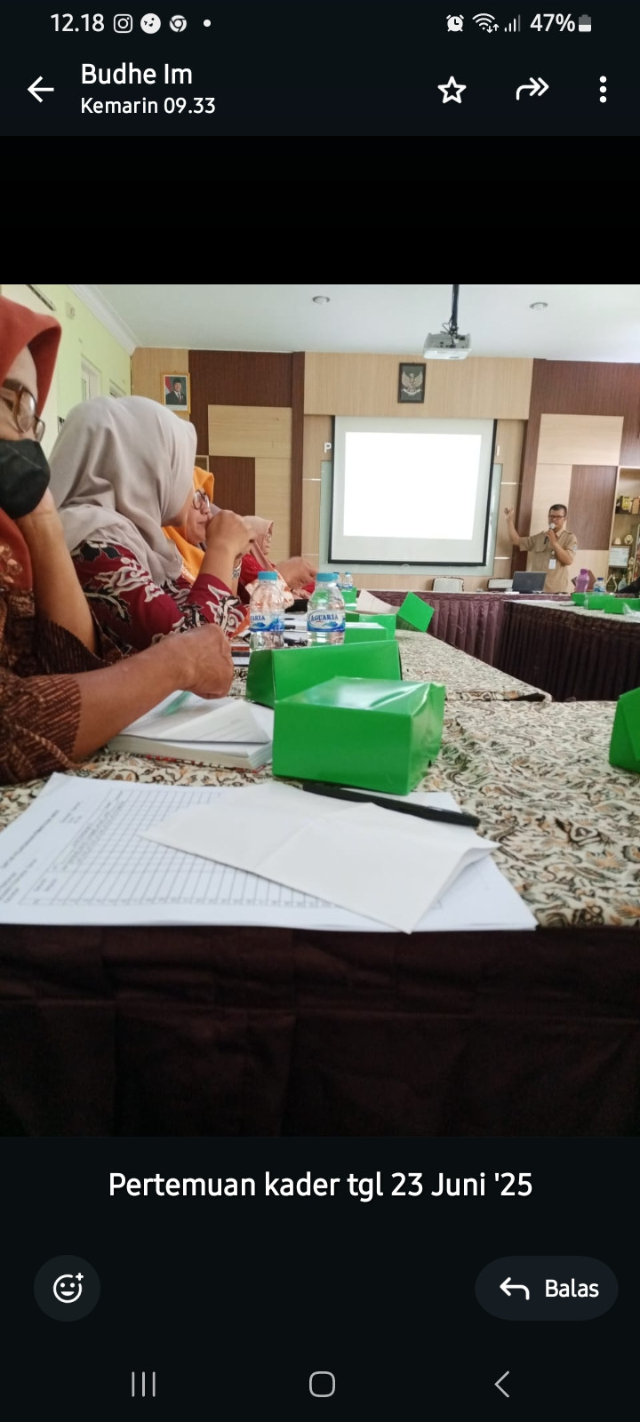 Rakor dipuskesmas ngemplak 1 oleh kader ngemplak asem