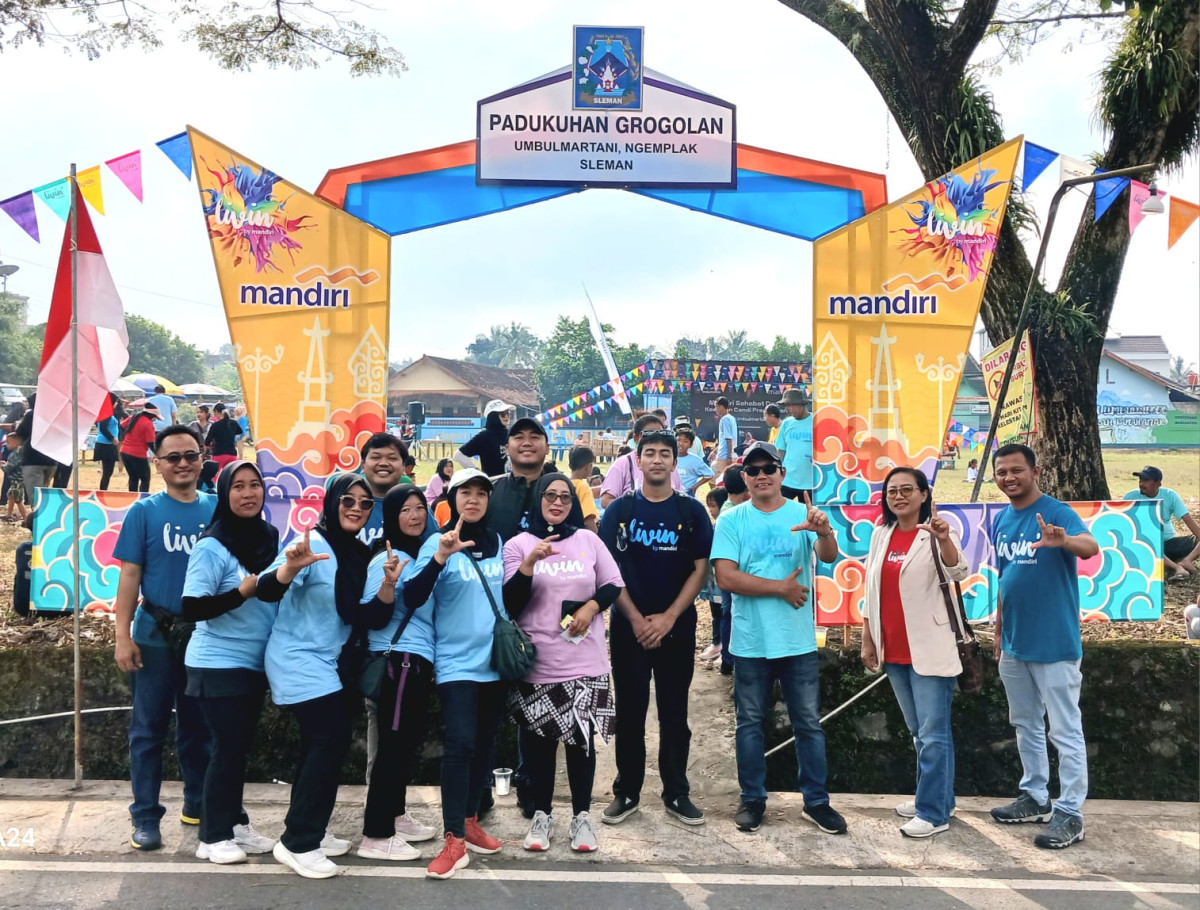 Senam bersama mandiri livin warga dusun sapen