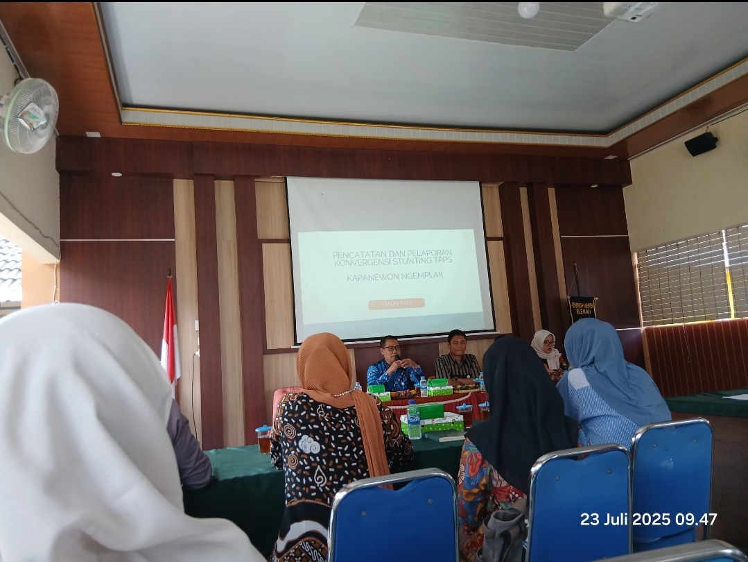 Kader cioikan menghadiri monev stunting kapanewon