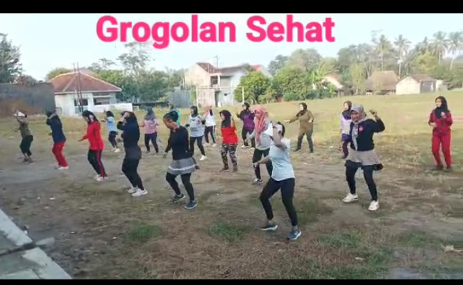 Senam sehat dusun Grogolan