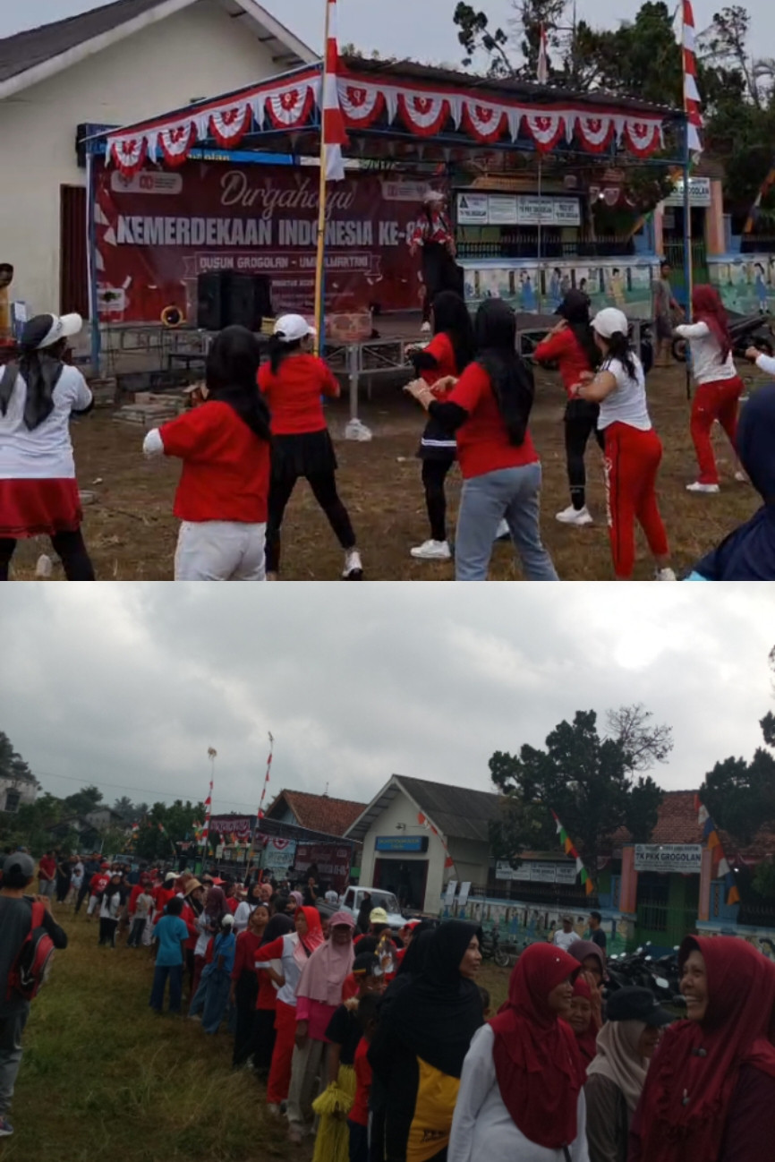 Senam dan jalan sehat dusun Grogolan