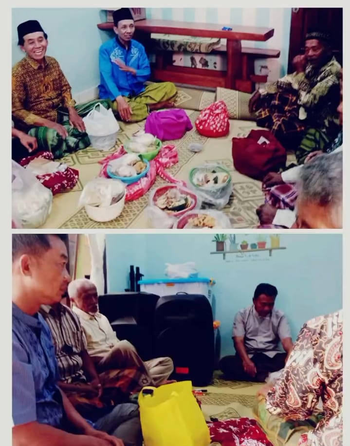 Sedekahan warga RT 01  Rejodani Puntuk dalam rangka maulid nabi