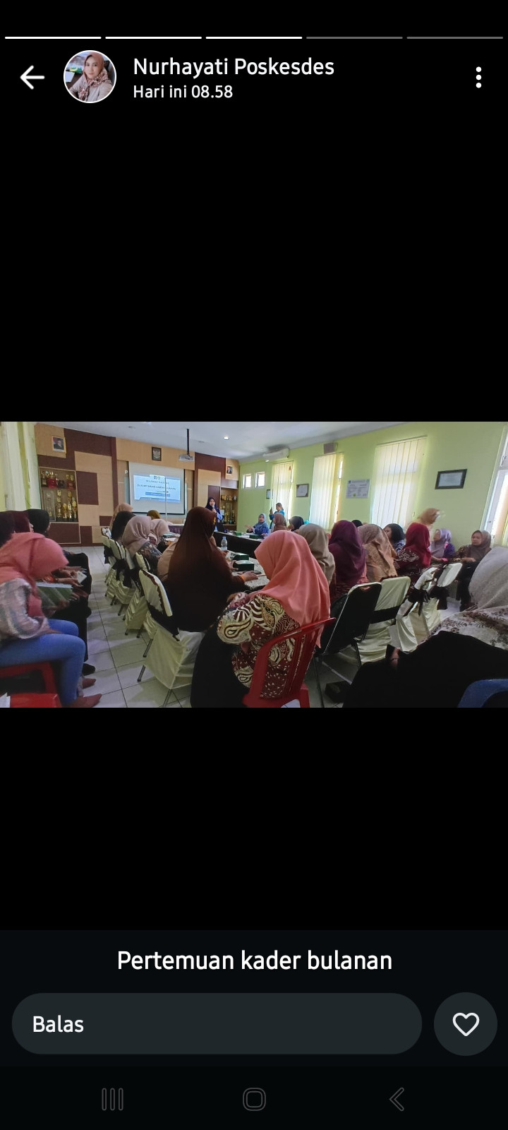 Rakor dipuskesmas oleh kader ngemplak asem