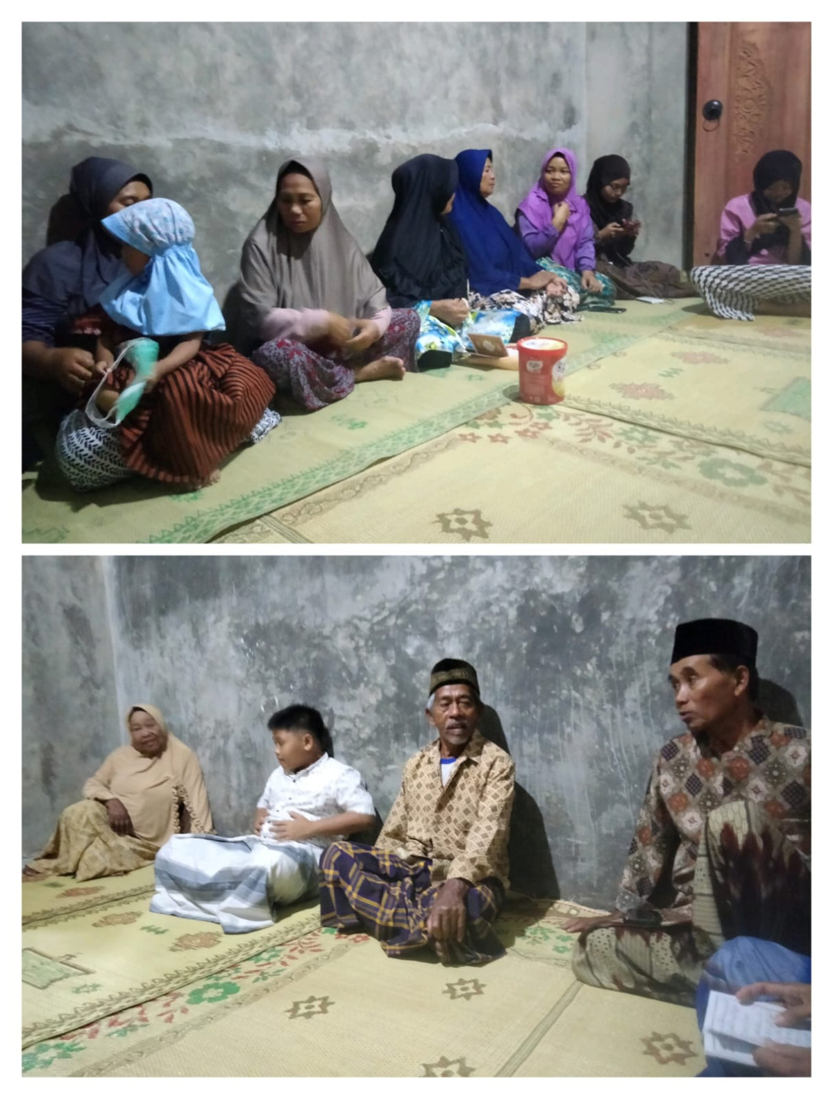 yasinan rutin di rumah bapak dukuh puntuk  ( eko sunarto )