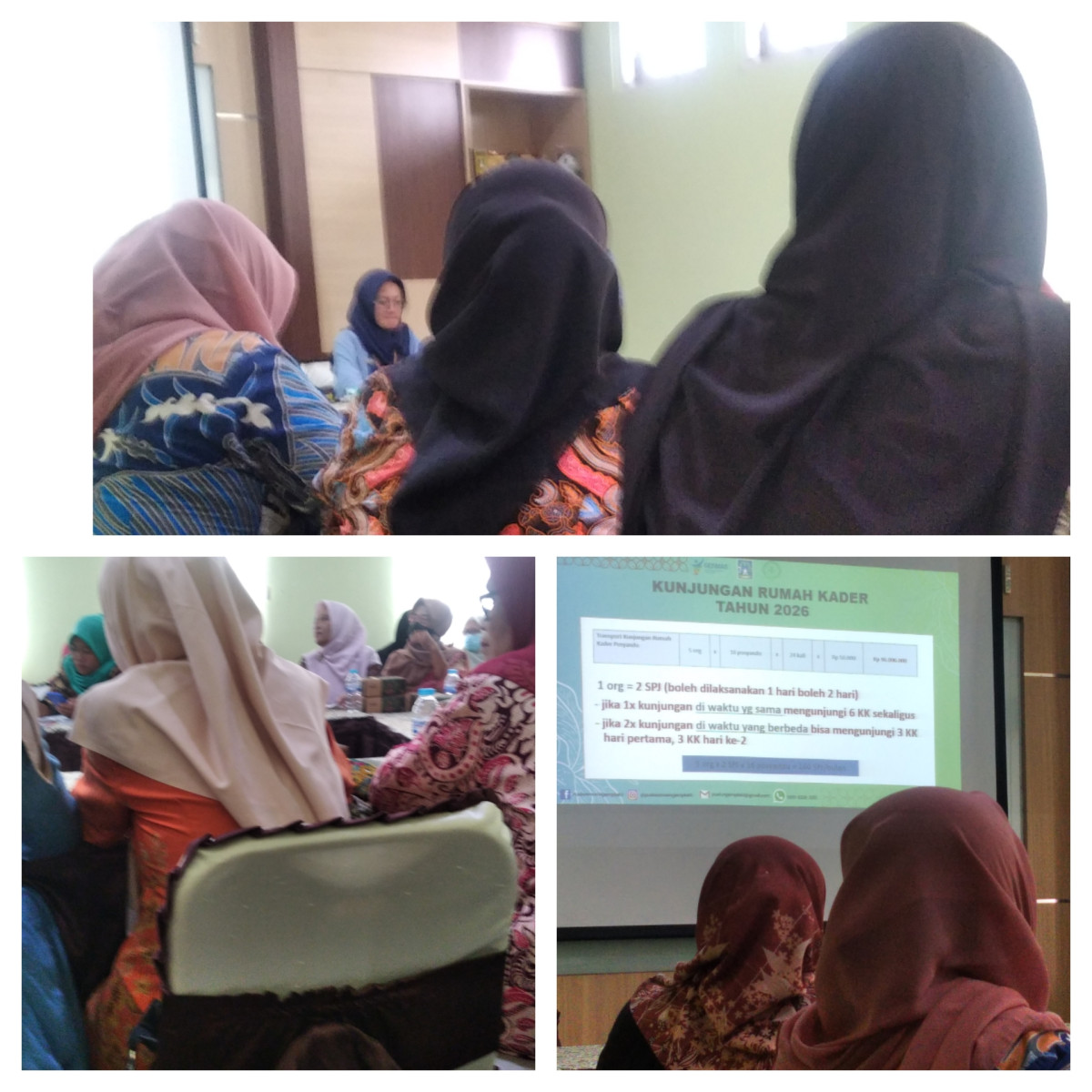 kader kalisoro rakor di puskesmas