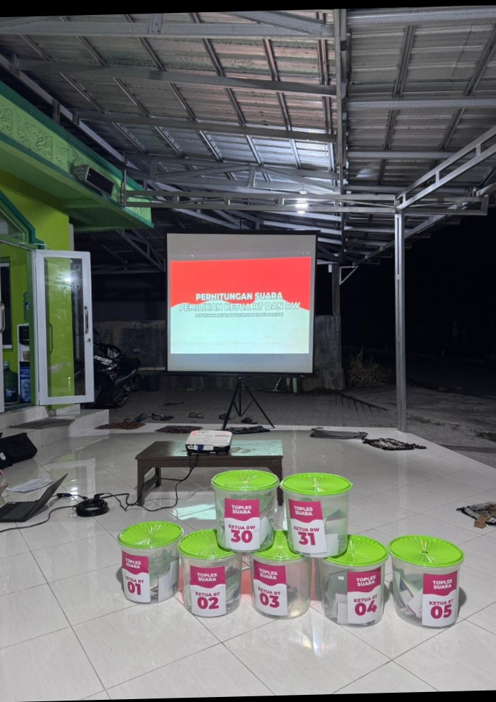 Perhitungan suara Pemilihan rt rw dusun medelan