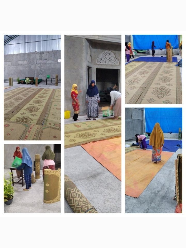 gotong royong warga kalisoro persiapan pengajian