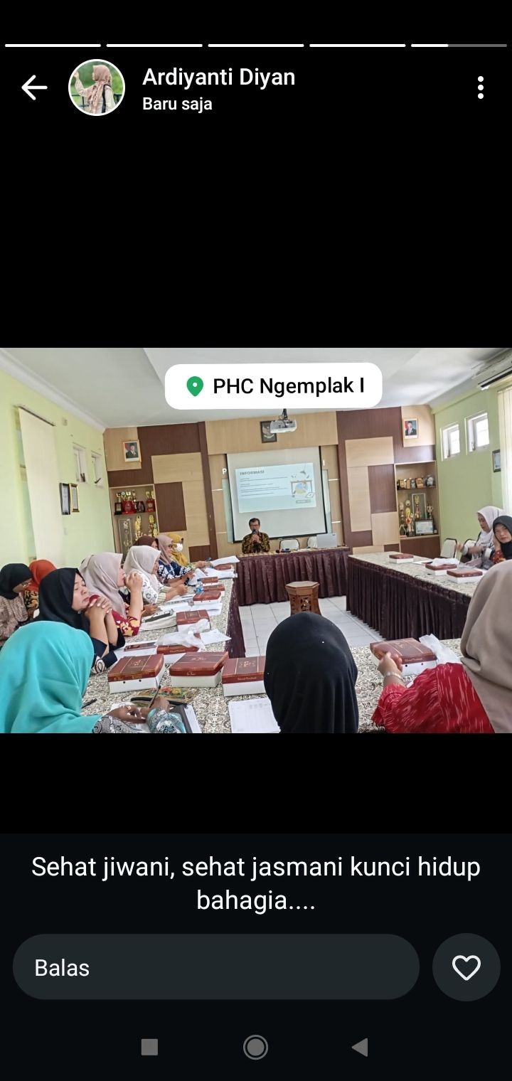kader kalisoro di rakor puskesmas