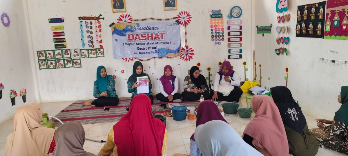 Dapur sehat atasi stunting  Di TK Dan KB Nurul Jadid jatisari 1