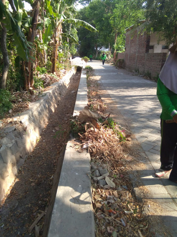 kegiatan sanitasi lingkungan bersama Kader dan masyarakat