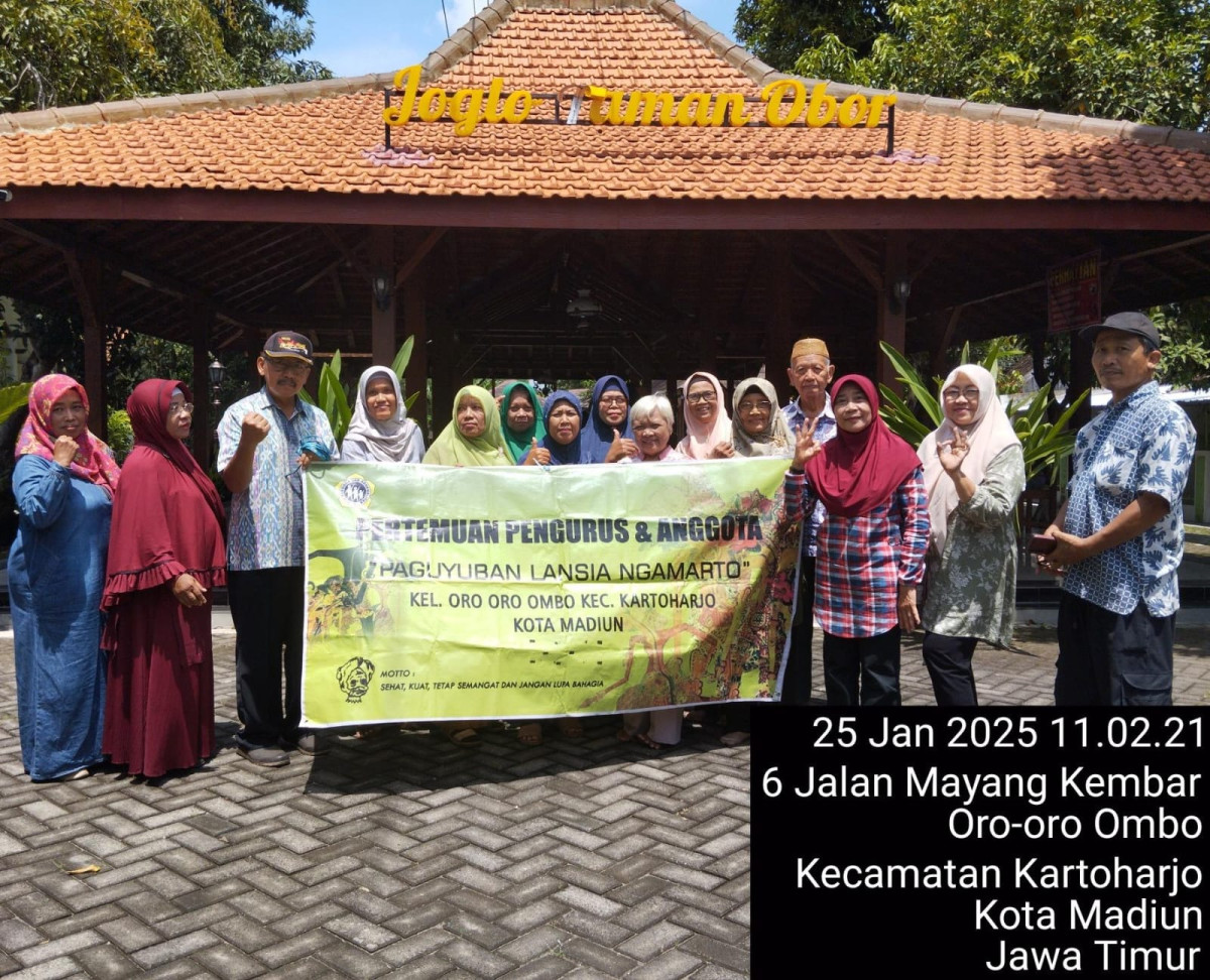 Pertemuan Rutin Paguyuban Kader Lansia Ngamarto Kelurahan Oro Oro Ombo