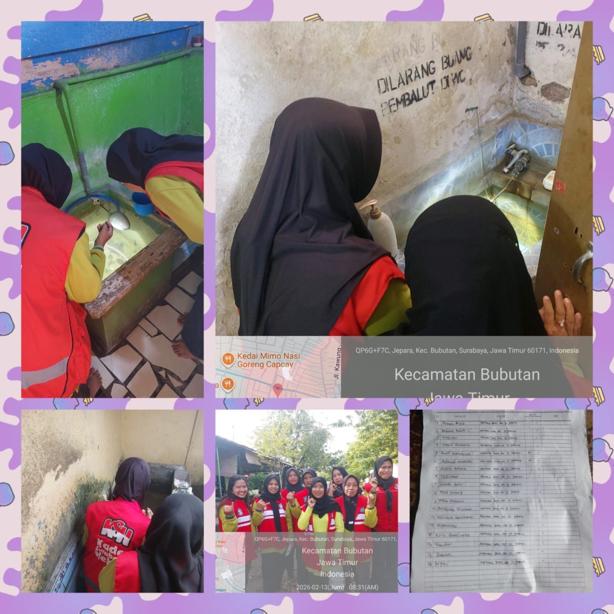 pemeriksaan rutin dilakukan seminggu sekali