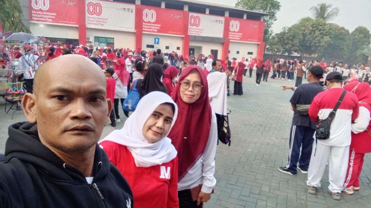 Senam sehat di kecamatan menyambut 17 agustis