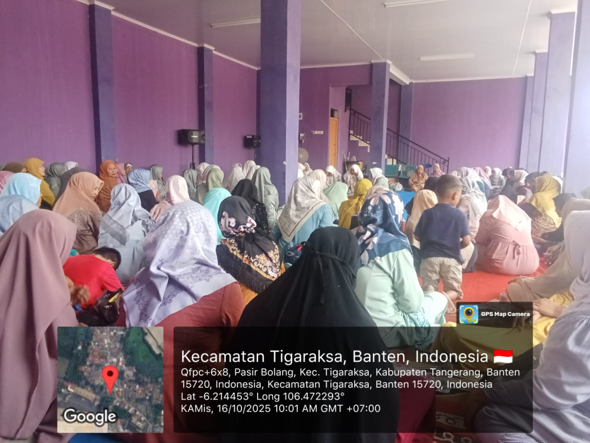 Pengajian rutin bulanan pkk dan warga