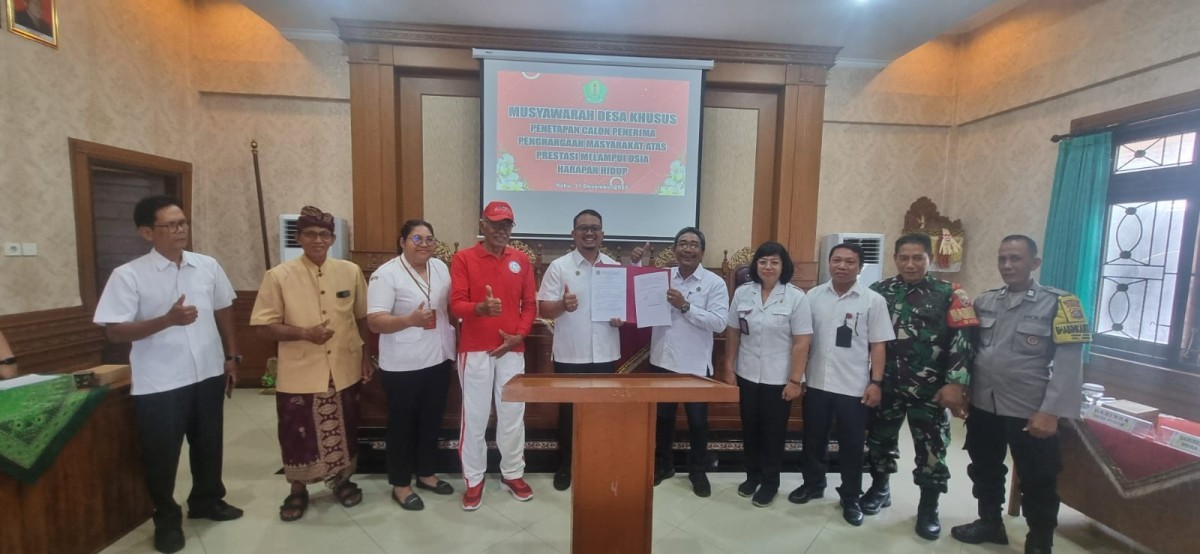 Musyawarah Desa Khusus Penetapan Calon Penerima Penghargaan Masyarakat Atas Prestasi Melampaui Usia Harapan Hidup