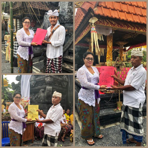 Serah Terima Pembangunan dan Penyerahan Uang Motivasi ST Tunas Remaja di Banjar Umahanyar