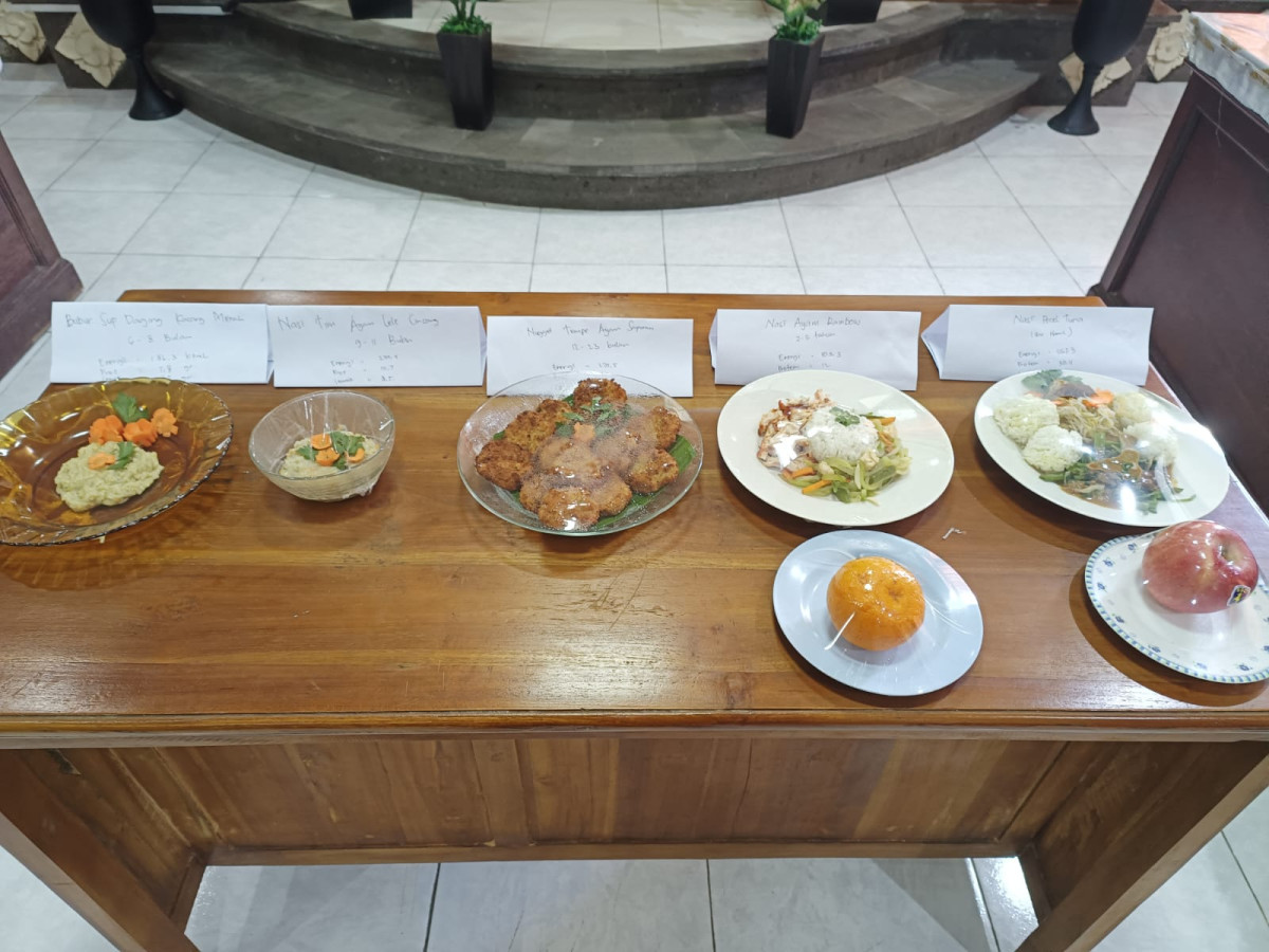 hasil praktek memasak menu sehat dengan 5 macam masakan