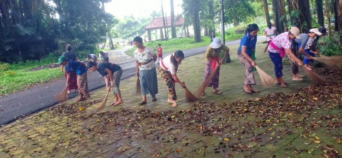 kegiatan gotongroyong PKK masing-masing banjar