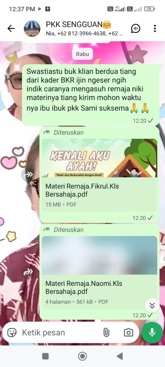 Pelaksanaan kegiatan kader BKB Br. Sengguan