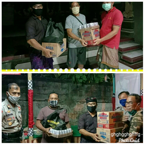 Penyerahan bantuan suplemen, susu, handsanitiser