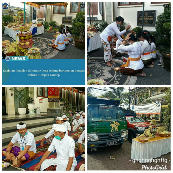 Piodalan di Kantor Desa Dalung