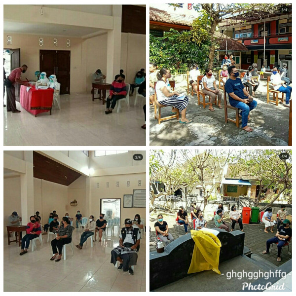 Kegiatan rapid Tes ke 2 di beberapa banjar Desa Dalung