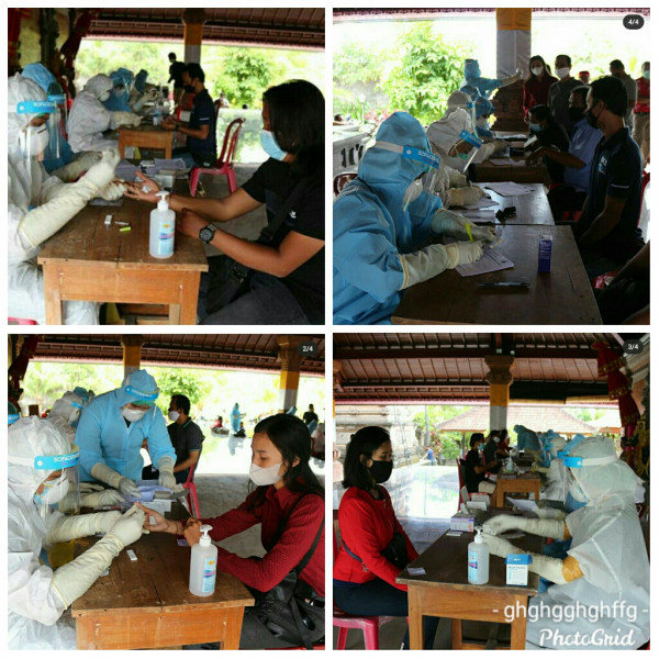 Tes Rapid bagi calon KPPS Di Desa Dalung