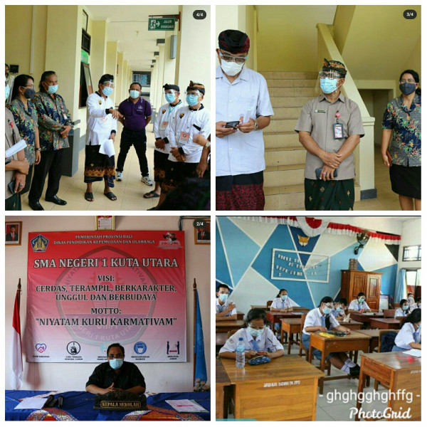 Simulasi Pemberlakuan Pelaksanaan Pembelajaran Tatap Muka di SMA Negeri 1 Kuta Utara