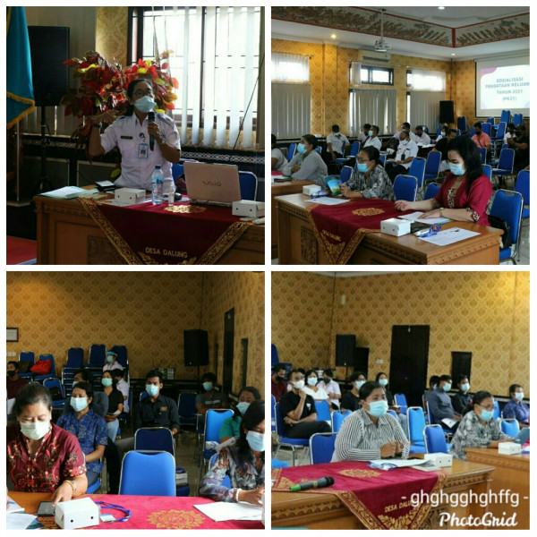 Orientasi Pendataan Keluarga tahun 2021 (PK21) bagi kader Pendata PK21 di Desa Dalung