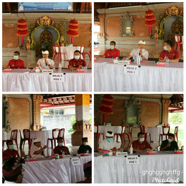 Kegiatan Peninjauan Kesiapan pelaksanaan Vaksinasi Massal di Desa Dalung oleh Wakil Bupati Badung