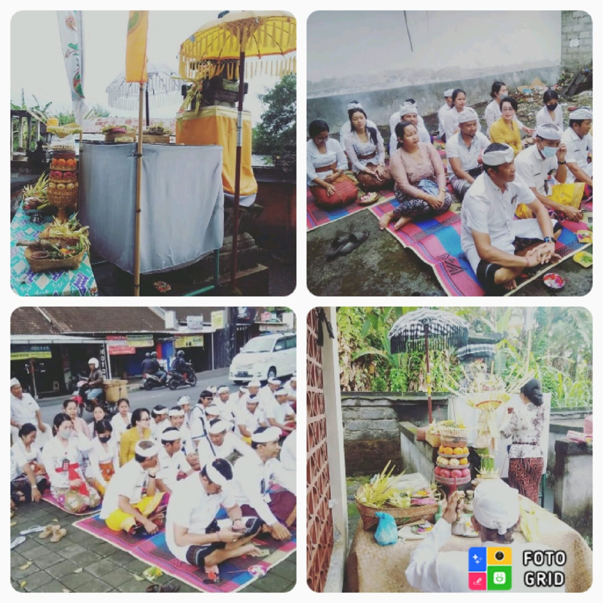 Kegiatan Persembahyangan bersama serangkaian Rahina Buda Cemeng Klawu di Pura Bumdes Dalung