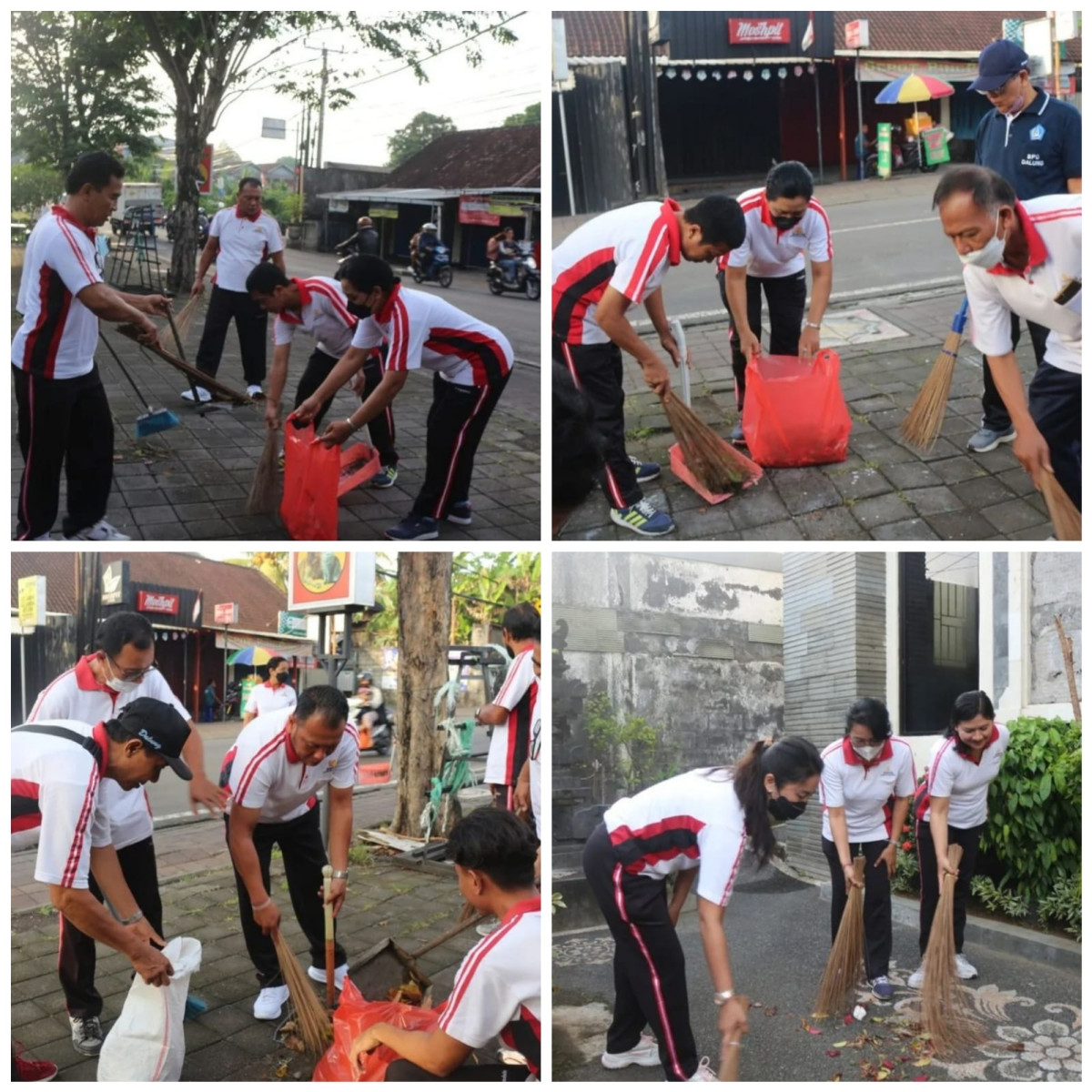 Kegiatan bersih-bersih sampah plastik serentak di Desa Dalung