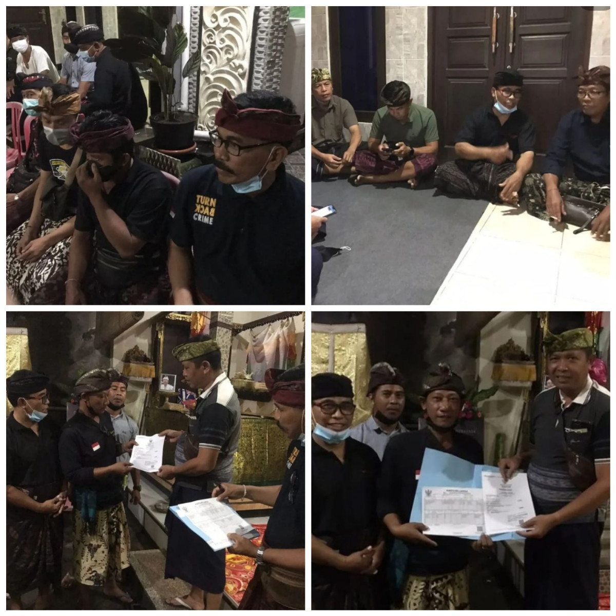 Perbekel Dalung menyerahkan Kartu Keluarga ( KK ) baru dan Akta Kematian kepada keluarga di Banjar Pendem.Dalung wujud Implementasi Dalung Smart Village