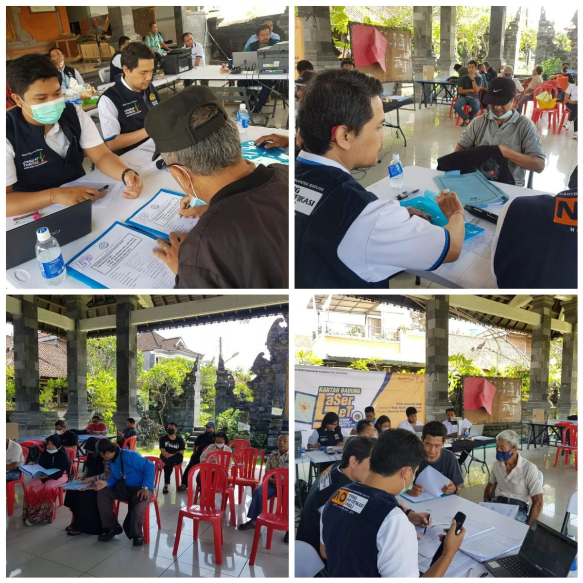 Pelaksanaan Program LaSerjet ( Layanan Sertifikat Jemput di Tempat ) oleh BPN Badung di banjar Tegal Luwih Desa Dalung