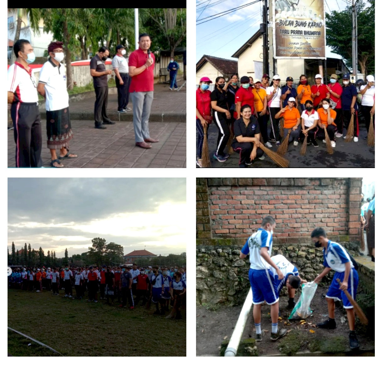 Kegiatan Gertak ( Kegiatan Serentak ) Badung Bersih Desa Dalung serangkaian HUT RI ke 77 tahun 2022