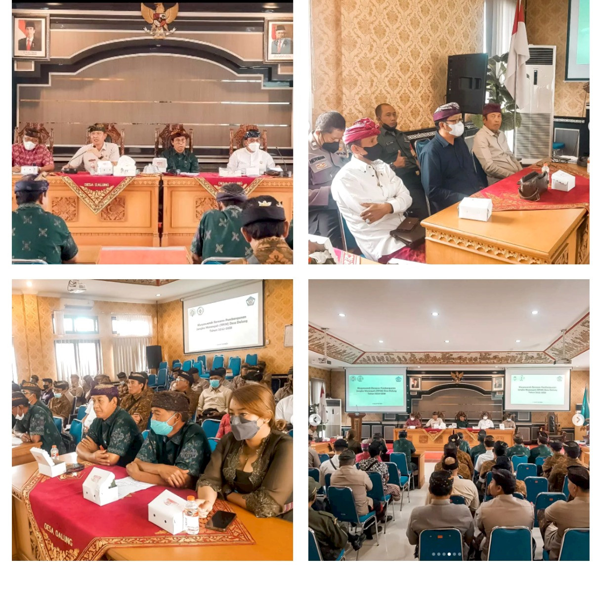 Kegiatan Musyawarah Desa Pembahasan dan Penetapan Rancangan RPJM Desa Dalung menjadi RPJM Desa Dalung tahun 2022 - 2028