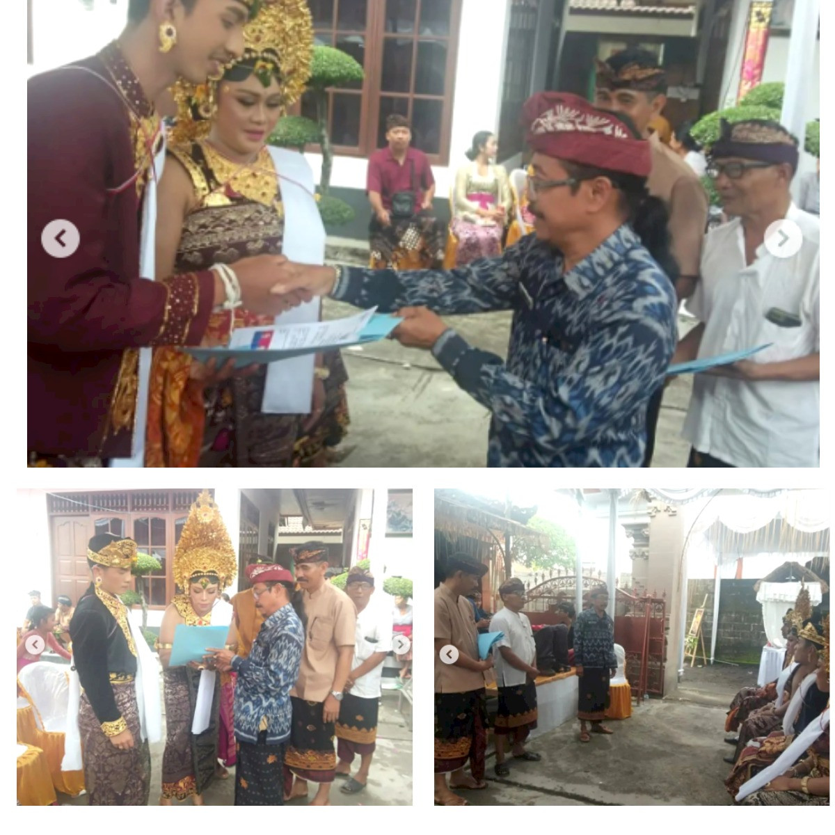 Kegiatan Penyerahan KK (Kartu Keluarga) Baru , Akta Perkawinan dan Kartu Tanda Penduduk (KTP) Baru