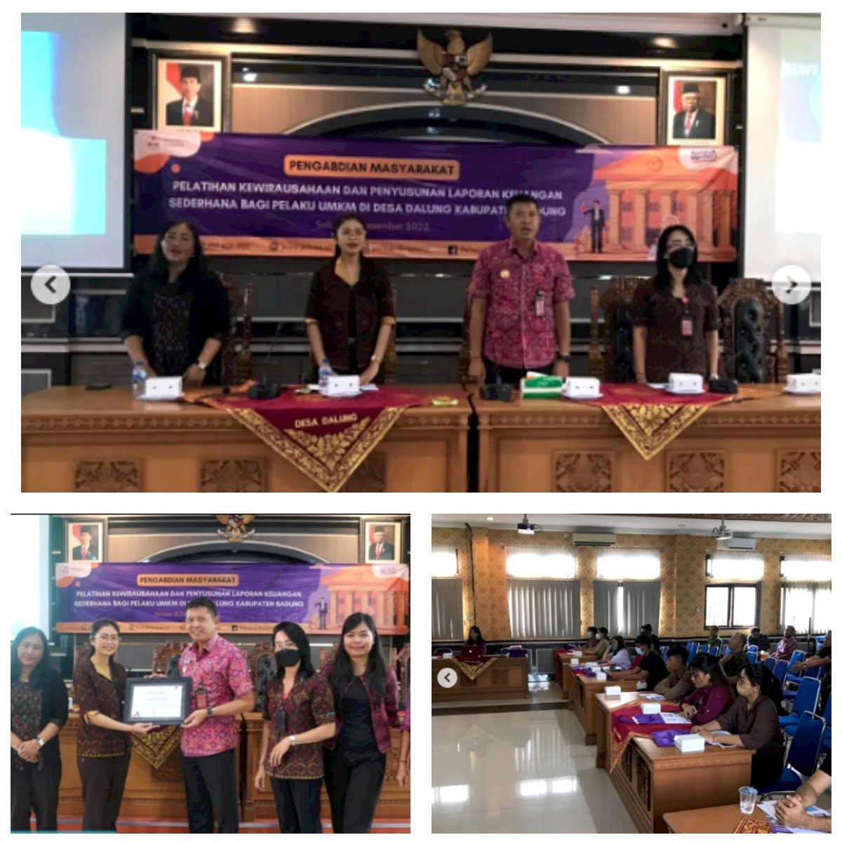 Pelatihan Kewirausahaan dan Penyusunan Laporan Keuangan Sederhana Bagi Pelaku UMKM di Desa Dalung