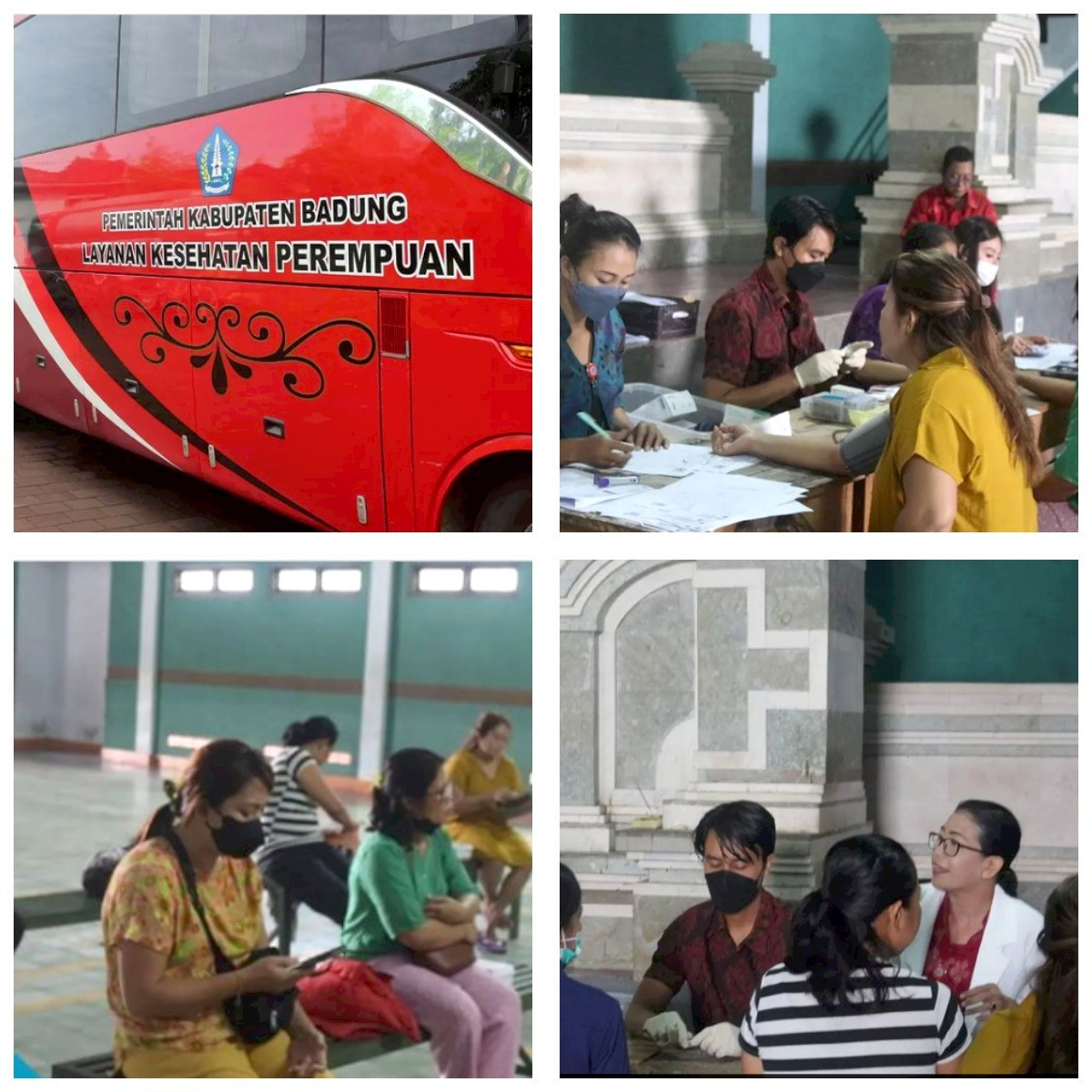 Kegiatan Pemeriksaan IVA dan Deteksi dini kanker Payudara Tes Desa dalung