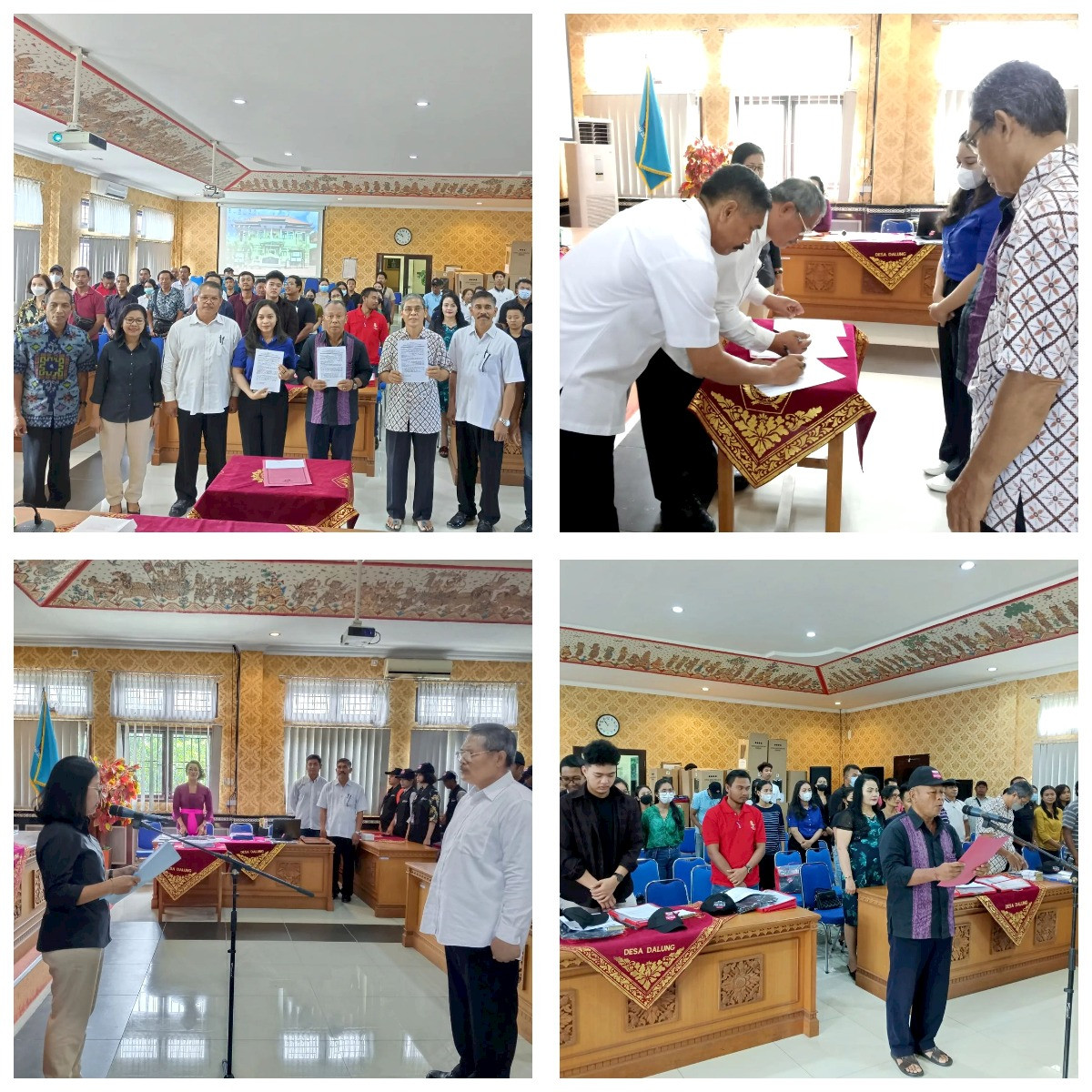 Kegiatan Pelantikan dan Bimtek (Bimbingan Teknis) serentak Pantarlih (Petugas Pemutakhiran Data Pemilih) Desa Dalung
